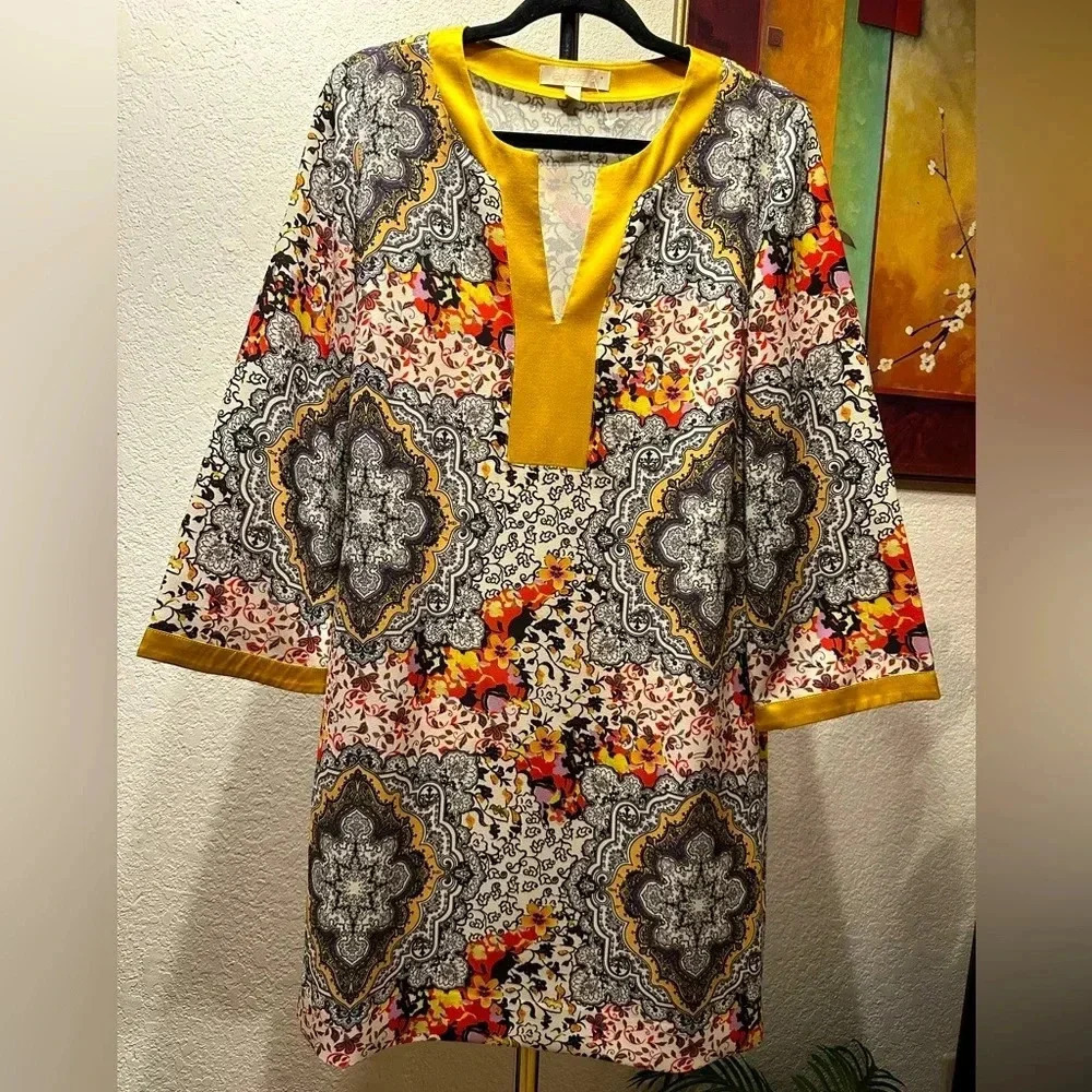 Etcetera beautiful multicolored pull on dress size 8